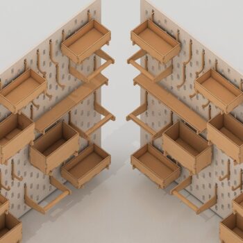 Intra απο ξύλο plywood 3mm-4mm πάχος – Αξεσουάρ Pegboard Wood Peg Board Δίασταση  20x20 cm INTRAFABR-41730989 - Image 6