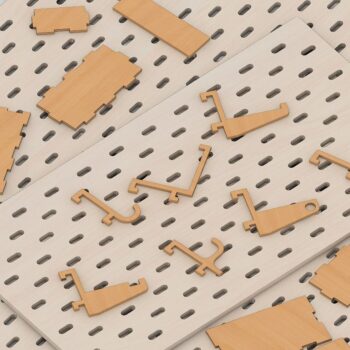 Intra απο ξύλο plywood 3mm-4mm πάχος – Αξεσουάρ Pegboard Wood Peg Board Δίασταση  20x20 cm INTRAFABR-41730989 - Image 7