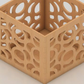 Intra απο ξύλο plywood 3mm-4mm πάχος – Αρχεία Pen Box / Διάνυσμα λέιζερ Δίασταση  20x20 cm INTRAFABR-37104769 - Image 2