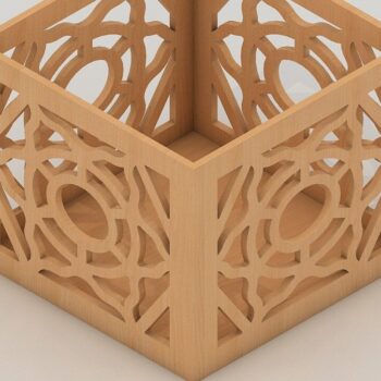 Intra απο ξύλο plywood 3mm-4mm πάχος – Αρχεία Pen Box / Διάνυσμα λέιζερ Δίασταση  20x20 cm INTRAFABR-37104769 - Image 4