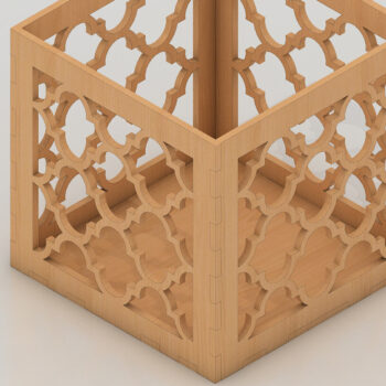 Intra απο ξύλο plywood 3mm-4mm πάχος – Κουτιά στυλό 4 διαφορετικού σχεδίου 194 Δίασταση  20x20 cm INTRAFABR-54380645 - Image 2