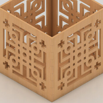 Intra απο ξύλο plywood 3mm-4mm πάχος – Κουτιά στυλό 4 διαφορετικού σχεδίου 194 Δίασταση  20x20 cm INTRAFABR-54380645 - Image 5