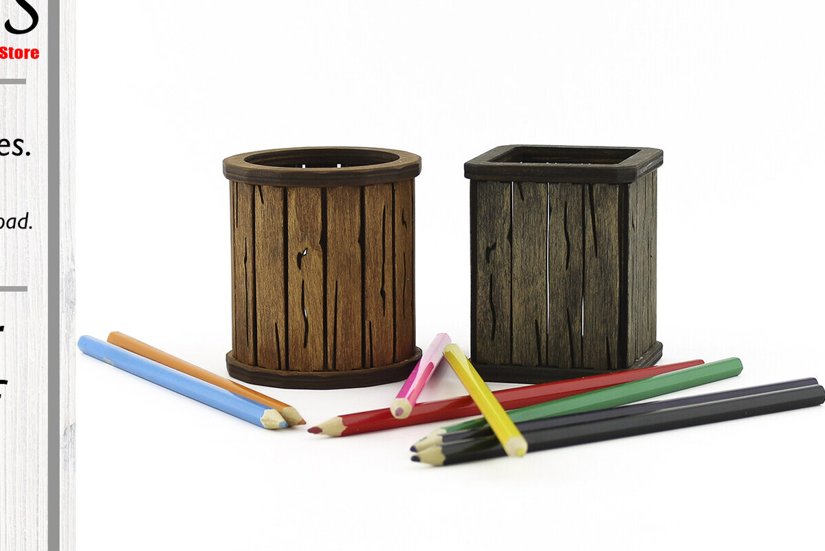 Intra απο ξύλο plywood 3mm-4mm πάχος – Κουτιά στυλό. Αρχείο κοπής με λέιζερ. 2 Μοντέλα Δίασταση  20x20 cm INTRAFABR-89707358