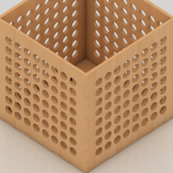 Intra απο ξύλο plywood 3mm-4mm πάχος – Pen Boxes DXF Ai Files 193 Δίασταση  20x20 cm INTRAFABR-54574311 - Image 4