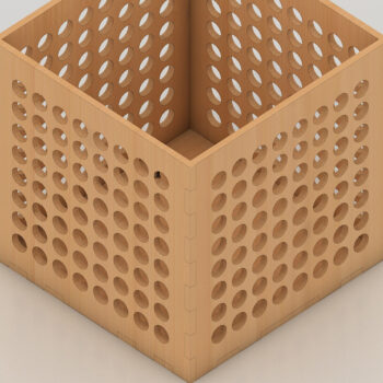 Intra απο ξύλο plywood 3mm-4mm πάχος – Pen Boxes DXF Ai Files 193 Δίασταση  20x20 cm INTRAFABR-54574311 - Image 5