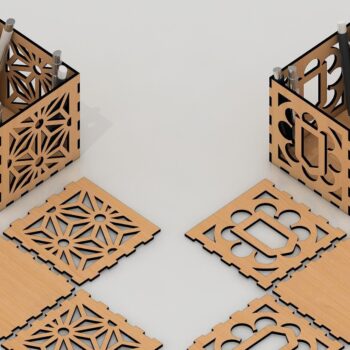 Intra απο ξύλο plywood 3mm-4mm πάχος – Στυλό θήκης Files / Pen Box Δίασταση  20x20 cm INTRAFABR-40245878 - Image 1