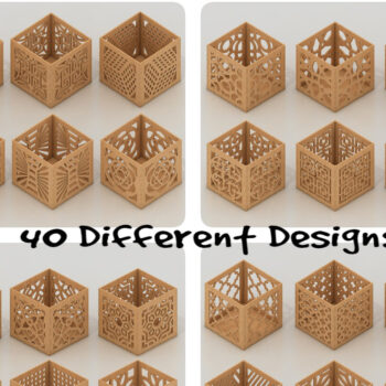 Intra απο ξύλο plywood 3mm-4mm πάχος – Μολύβι Αρχείων Laser Holder Pencil Organizer Δίασταση 20x20 cm INTRAFABR-39422083 - Image 1