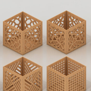 Intra απο ξύλο plywood 3mm-4mm πάχος – Μολύβι Αρχείων Laser Holder Pencil Organizer Δίασταση 20x20 cm INTRAFABR-39422083 - Image 4