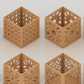 Intra απο ξύλο plywood 3mm-4mm πάχος – Μολύβι Αρχείων Laser Holder Pencil Organizer Δίασταση 20x20 cm INTRAFABR-39422083 - Image 5