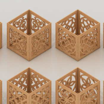 Intra απο ξύλο plywood 3mm-4mm πάχος – Μολύβι Αρχείων Laser Holder Pencil Organizer Δίασταση 20x20 cm INTRAFABR-39422083 - Image 6