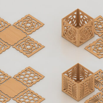 Intra απο ξύλο plywood 3mm-4mm πάχος – Μολύβι Αρχείων Laser Holder Pencil Organizer Δίασταση 20x20 cm INTRAFABR-39422083 - Image 7