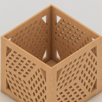 Intra απο ξύλο plywood 3mm-4mm πάχος – Μολύβι Αρχείων Laser Holder Pencil Organizer Δίασταση 20x20 cm INTRAFABR-39422083 - Image 8