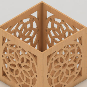 Intra απο ξύλο plywood 3mm-4mm πάχος – Μολύβι Αρχείων Laser Holder Pencil Organizer Δίασταση 20x20 cm INTRAFABR-39422083 - Image 9