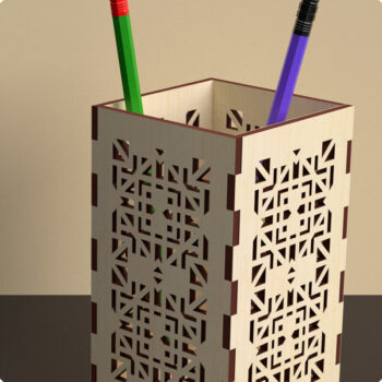 Intra απο ξύλο plywood 3mm-4mm πάχος – Στήριγμα στυλό με Design 01 Δίασταση  40x30 cm INTRAFABR-73929229 - Image 3