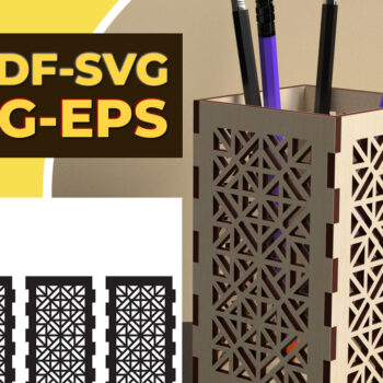 Intra απο ξύλο plywood 3mm-4mm πάχος – Στυλόθήκη με Design 06 Δίασταση  40x30 cm INTRAFABR-73931197 - Image 1