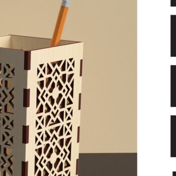 Intra απο ξύλο plywood 3mm-4mm πάχος – Στήριγμα στυλό με Design 07 Δίασταση  40x30 cm INTRAFABR-73932040 - Image 3