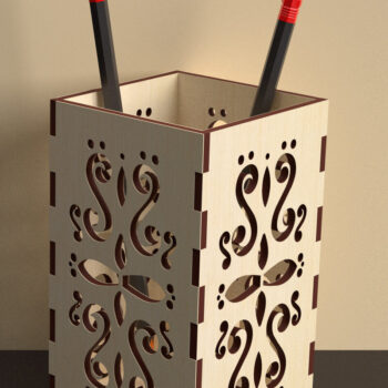 Intra απο ξύλο plywood 3mm-4mm πάχος – Στυλόθήκη με Design Δίασταση  40x30 cm INTRAFABR-73930259 - Image 2