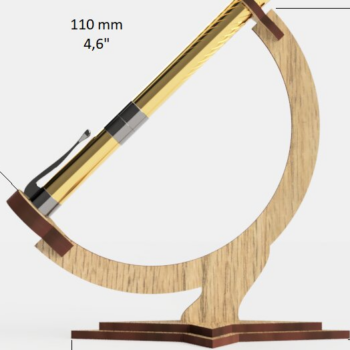 Intra απο ξύλο plywood 3mm-4mm πάχος – Αρχείο κοπής με λέιζερ Stand στυλό Δίασταση 20x20 cm INTRAFABR-117209601 - Image 2