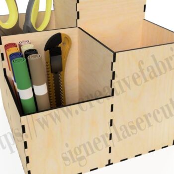 Intra απο ξύλο plywood 3mm-4mm πάχος – Υποστήριξη Pencase για CNC, Organizer Δίασταση  20x20 cm INTRAFABR-36793657 - Image 1