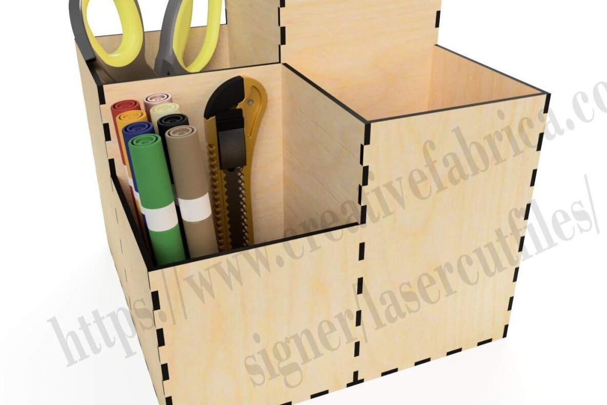 Intra απο ξύλο plywood 3mm-4mm πάχος – Υποστήριξη Pencase για CNC, Organizer Δίασταση  20x20 cm INTRAFABR-36793657