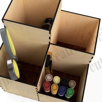 Intra απο ξύλο plywood 3mm-4mm πάχος – Υποστήριξη Pencase για CNC, Organizer Δίασταση  20x20 cm INTRAFABR-36793657 - Image 2