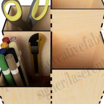 Intra απο ξύλο plywood 3mm-4mm πάχος – Υποστήριξη Pencase για CNC, Organizer Δίασταση  20x20 cm INTRAFABR-36793657 - Image 3