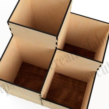 Intra απο ξύλο plywood 3mm-4mm πάχος – Υποστήριξη Pencase για CNC, Organizer Δίασταση  20x20 cm INTRAFABR-36793657 - Image 5