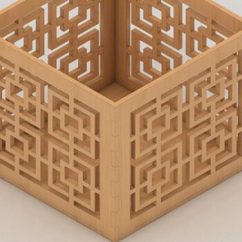 Intra απο ξύλο plywood 3mm-4mm πάχος –  μολυβοθήκης / Pen Box Δίασταση  20x20 cm INTRAFABR-37104850 - Image 3