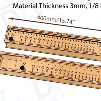 Intra απο ξύλο plywood 3mm-4mm πάχος – Μολυβοθήκη για βελόνες πλεξίματος Δίασταση  20x20 cm INTRAFABR-113597510 - Image 1