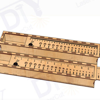 Intra απο ξύλο plywood 3mm-4mm πάχος – Μολυβοθήκη για βελόνες πλεξίματος Δίασταση  20x20 cm INTRAFABR-113597510 - Image 3