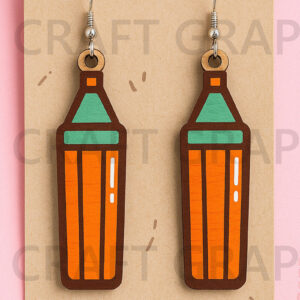 Intra απο ξύλο plywood 3mm-4mm πάχος – Μολύβι Σκουλαρίκια – Σχολικά Είδη Δίασταση  5x5 cm INTRAFABR-124956655