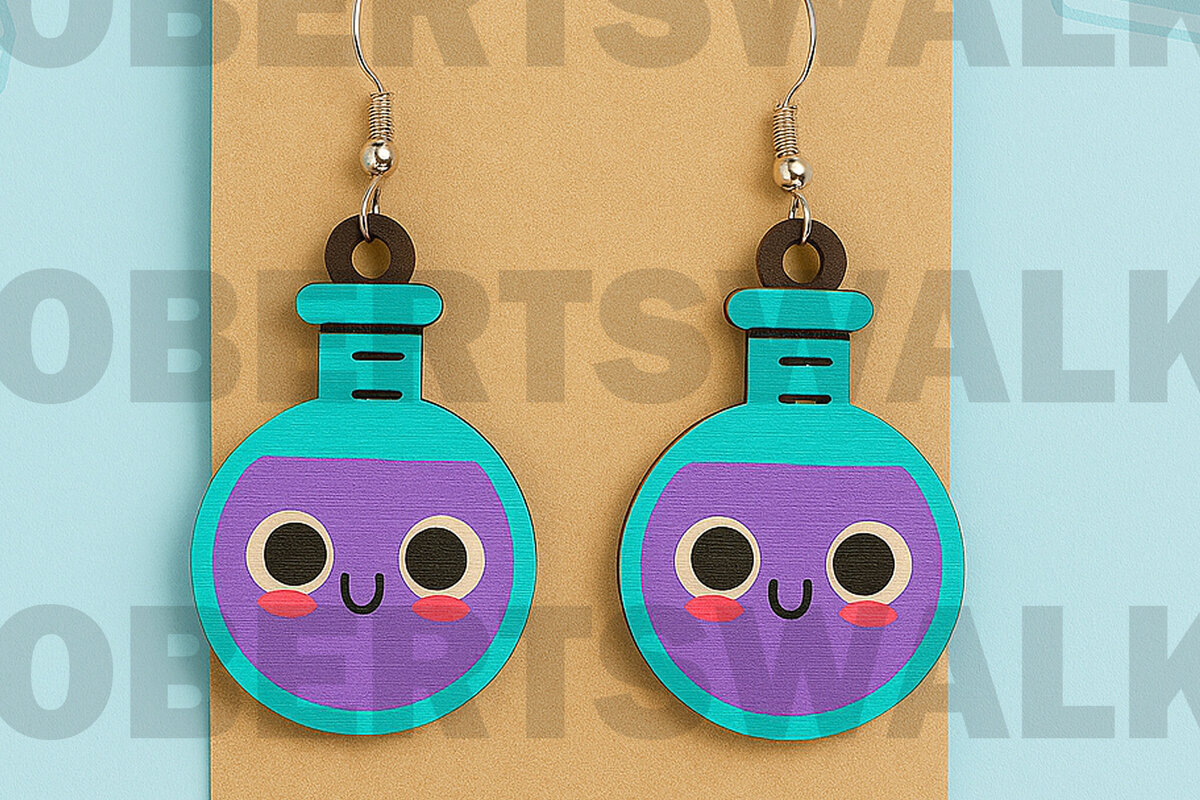 Intra απο ξύλο plywood 3mm-4mm πάχος – Μολύβι Σκουλαρίκια – Classic Yellow Δίασταση  5x5 cm INTRAFABR-124968241