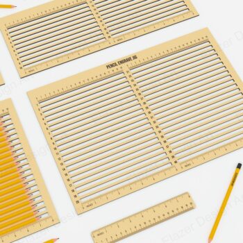 Intra απο ξύλο plywood 3mm-4mm πάχος – Μολύβι Engrave Jig Set & Ruler Cut Laser Δίασταση 20x20 cm INTRAFABR-77947519 - Image 1