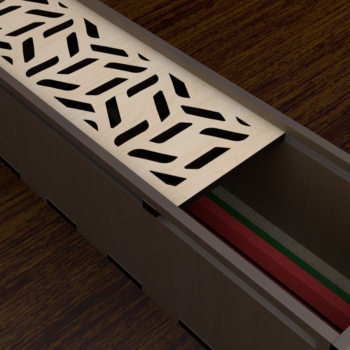 Intra απο ξύλο plywood 3mm-4mm πάχος – Μολυβοθήκη Δίασταση  20x20 cm INTRAFABR-117669933 - Image 1