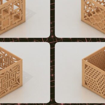 Intra απο ξύλο plywood 3mm-4mm πάχος – Αρχείο θήκης μολυβιού - Πρότυπα κοπής με λέιζερ Δίασταση 20x20 cm INTRAFABR-37104203 - Image 1