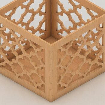 Intra απο ξύλο plywood 3mm-4mm πάχος – Αρχείο θήκης μολυβιού - Πρότυπα κοπής με λέιζερ Δίασταση 20x20 cm INTRAFABR-37104203 - Image 2