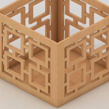 Intra απο ξύλο plywood 3mm-4mm πάχος – Αρχείο θήκης μολυβιού - Πρότυπα κοπής με λέιζερ Δίασταση 20x20 cm INTRAFABR-37104203 - Image 5