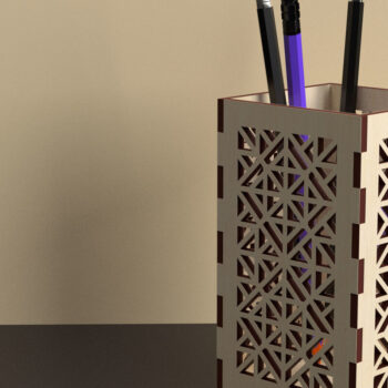 Intra απο ξύλο plywood 3mm-4mm πάχος – Δέσμη κοπής με λέιζερ θήκη για μολύβι Δίασταση  20x20 cm INTRAFABR-74643623 - Image 7