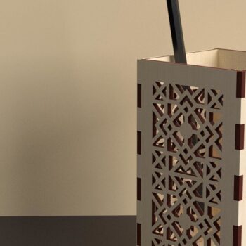 Intra απο ξύλο plywood 3mm-4mm πάχος – Δέσμη κοπής με λέιζερ θήκη για μολύβι Δίασταση  20x20 cm INTRAFABR-74643623 - Image 8