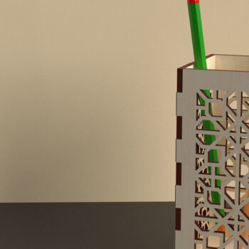 Intra απο ξύλο plywood 3mm-4mm πάχος – Δέσμη κοπής με λέιζερ θήκη για μολύβι Δίασταση  20x20 cm INTRAFABR-74643623 - Image 9