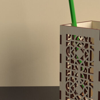 Intra απο ξύλο plywood 3mm-4mm πάχος – Δέσμη κοπής με λέιζερ θήκη για μολύβι Δίασταση  20x20 cm INTRAFABR-74643623 - Image 10