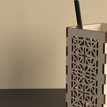 Intra απο ξύλο plywood 3mm-4mm πάχος – Δέσμη κοπής με λέιζερ θήκη για μολύβι Δίασταση  20x20 cm INTRAFABR-74643623 - Image 11