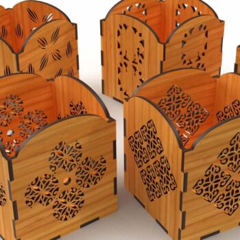 Intra απο ξύλο plywood 3mm-4mm πάχος – Μολυβοθήκη Bundle Δίασταση  20x20 cm INTRAFABR-75968634 - Image 1