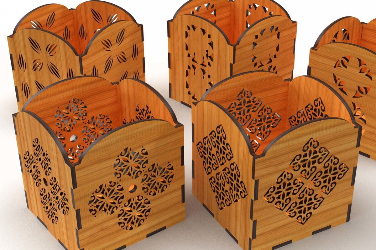 Intra απο ξύλο plywood 3mm-4mm πάχος – Μολυβοθήκη Bundle Δίασταση  20x20 cm INTRAFABR-75968634