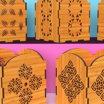 Intra απο ξύλο plywood 3mm-4mm πάχος – Μολυβοθήκη Bundle Δίασταση  20x20 cm INTRAFABR-75968634 - Image 2