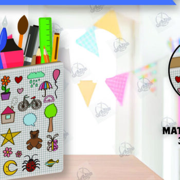 Intra απο ξύλο plywood 3mm-4mm πάχος – Μολυβοθήκη | Stand στυλό Δίασταση  20x20 cm INTRAFABR-112459554 - Image 1