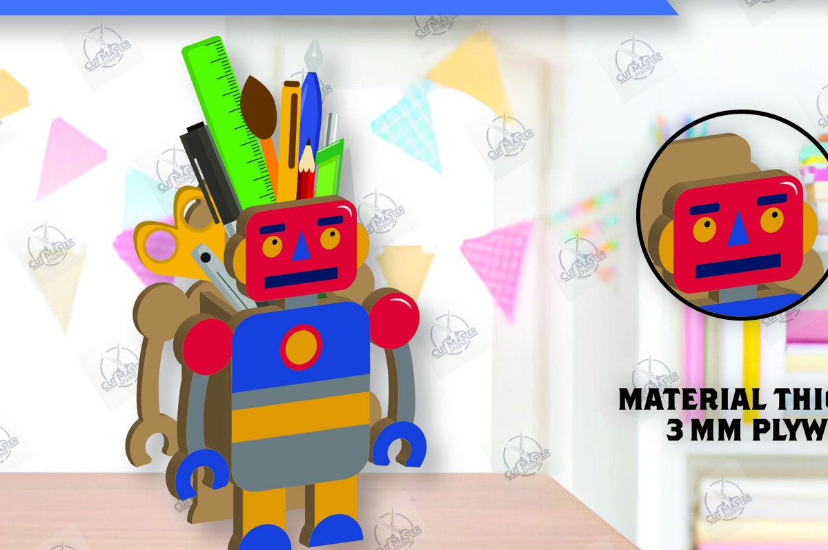 Intra απο ξύλο plywood 3mm-4mm πάχος – Μολυβοθήκη | Stand στυλό Δίασταση  20x20 cm INTRAFABR-112459827