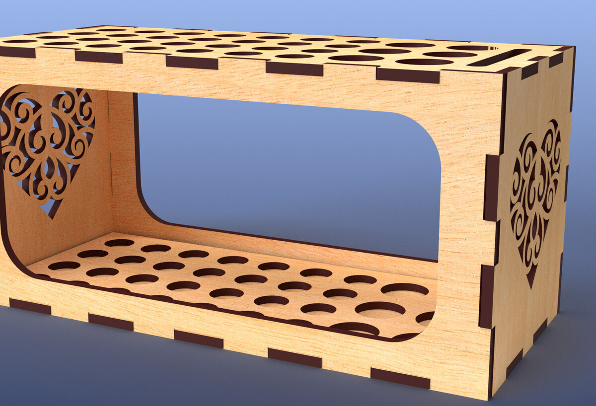 Intra απο ξύλο plywood 3mm-4mm πάχος – Μολυβοθήκη με Scale Organizer01 Δίασταση  20x20 cm INTRAFABR-81756967