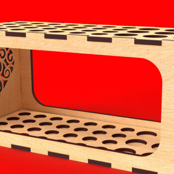 Intra απο ξύλο plywood 3mm-4mm πάχος – Μολυβοθήκη με Scale Organizer01 Δίασταση  20x20 cm INTRAFABR-81756967 - Image 3