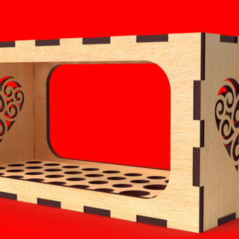 Intra απο ξύλο plywood 3mm-4mm πάχος – Μολυβοθήκη με Scale Organizer02 Δίασταση  20x20 cm INTRAFABR-81756956 - Image 1